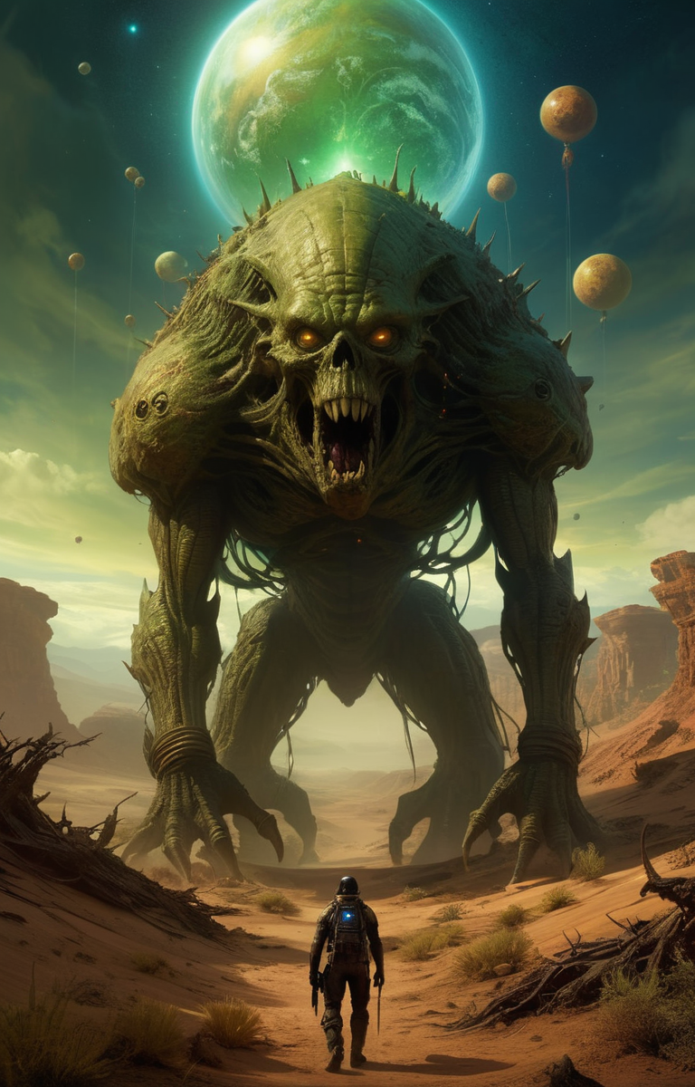 Gumgobble-Kreatur auf Alien-Planet You'renotwelcomegoaway
